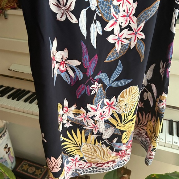 SHEIN Dark Blue Floral Mini Beach Dress Large - Picture 9 of 15